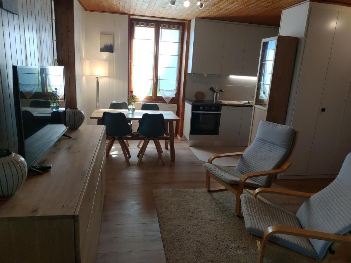 Studio au calme, vue imprenable sur la vallée Leysin Extérieur photo